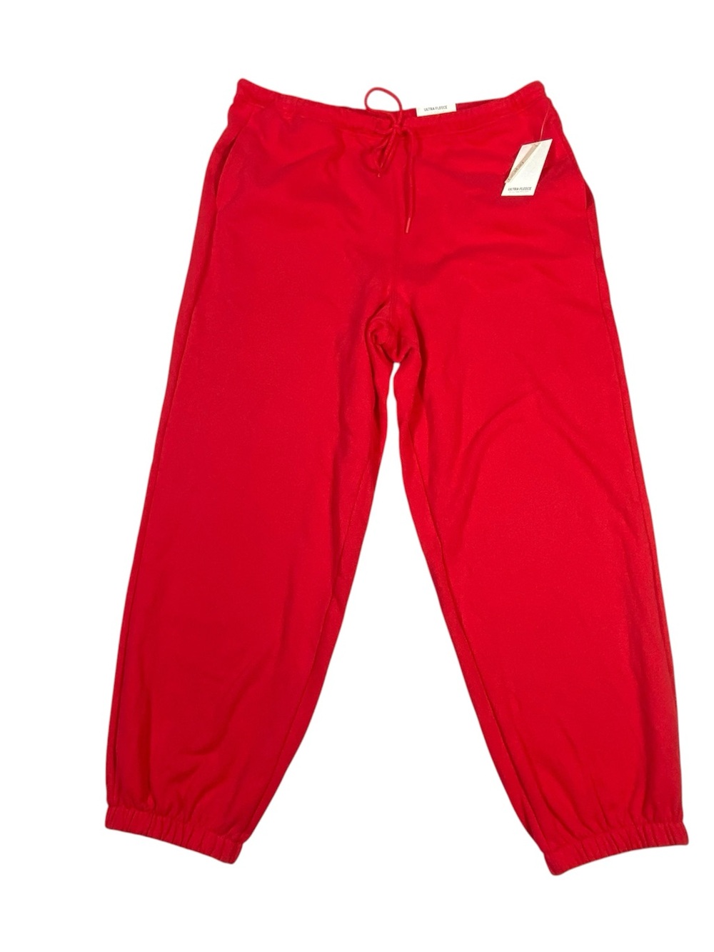 Ultra Flirt Ultra Fleece Jogger Sweatpants Women's XXL Red Mid Rise Lounge NWT